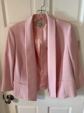 Kasper Pink Open-Front Shawl Collar Blazer office professional career Size 8